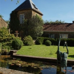 Lawn and pond